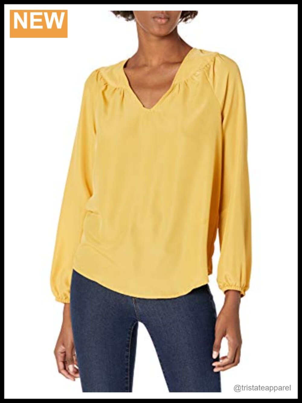 Classic Fit V-Neck Woven Shirt Polyester